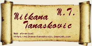Milkana Tanasković vizit kartica
